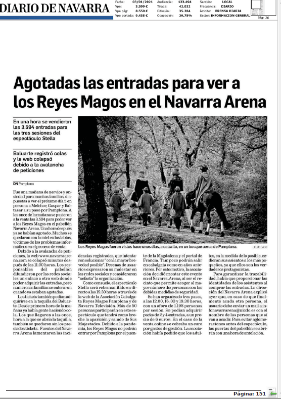 Noticia en la edición impresa del Diario de Navarra