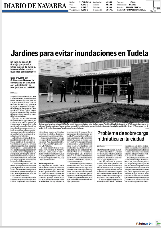 Noticia en la edición impresa del Diario de Navarra