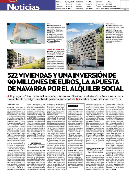 Fotografía del pantallazo de la noticia en la edición impresa del Diario de Noticias