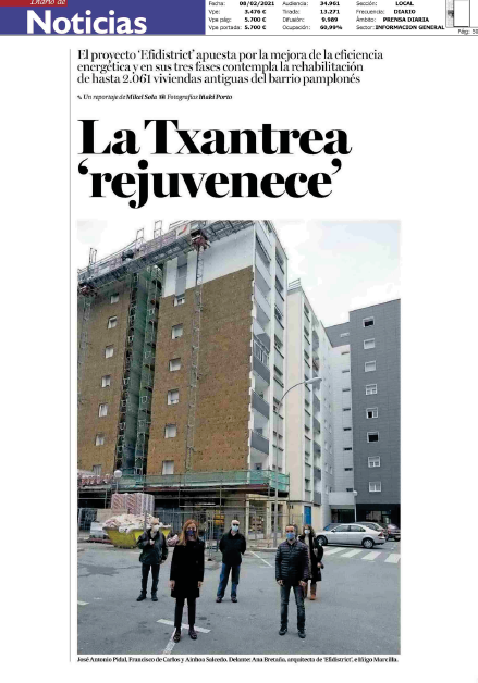 Fotografía del pantallazo de la noticia en la edición impresa del Diario de Noticias