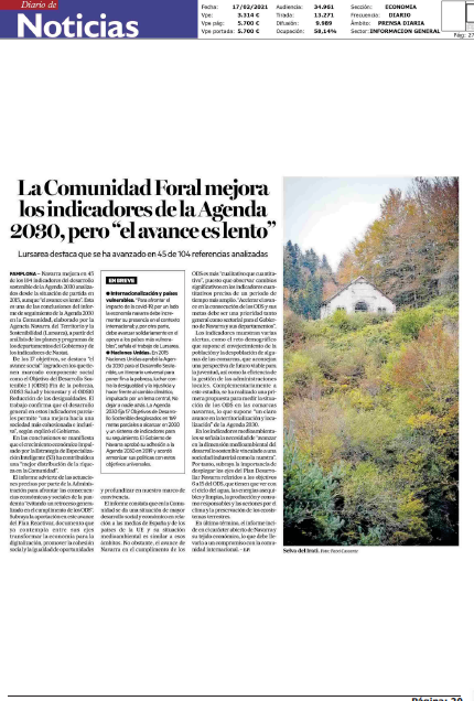 Fotografía del pantallazo de la noticia en la edición impresa del Diario de Noticias