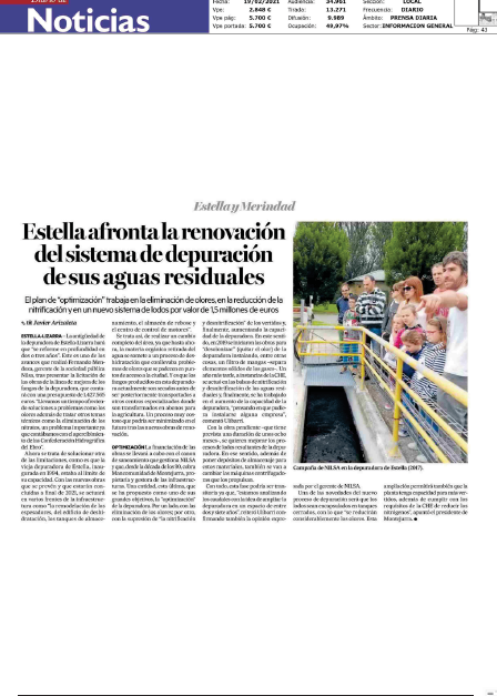 Fotografía del pantallazo de la noticia en la edición impresa del Diario de Noticias