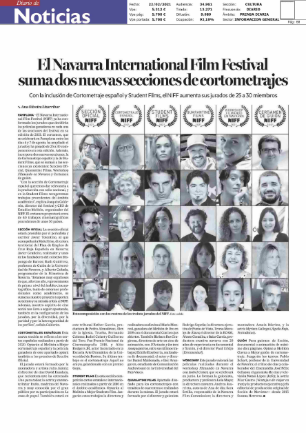Fotografía del pantallazo de la noticia en la edición impresa del Diario de Noticias