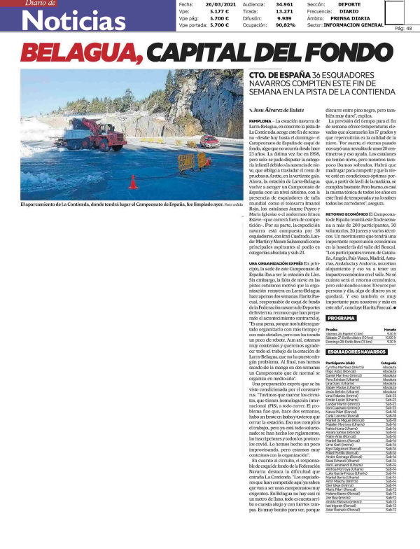 Fotografía del pantallazo de la noticia en la edición impresa del Diario de Noticias