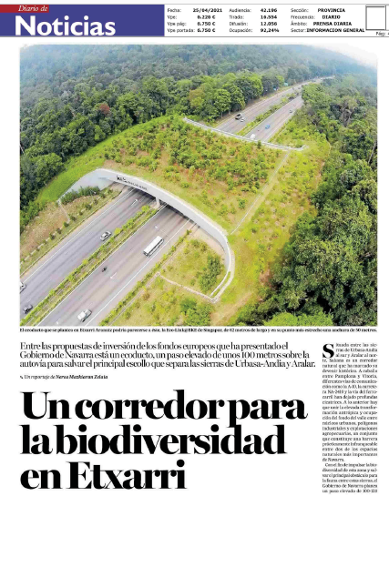 Fotografía del pantallazo de la noticia en la edición impresa del Diario de Noticias