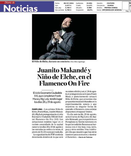 Fotografía de la noticia en la edición impresa del Diario de Noticias