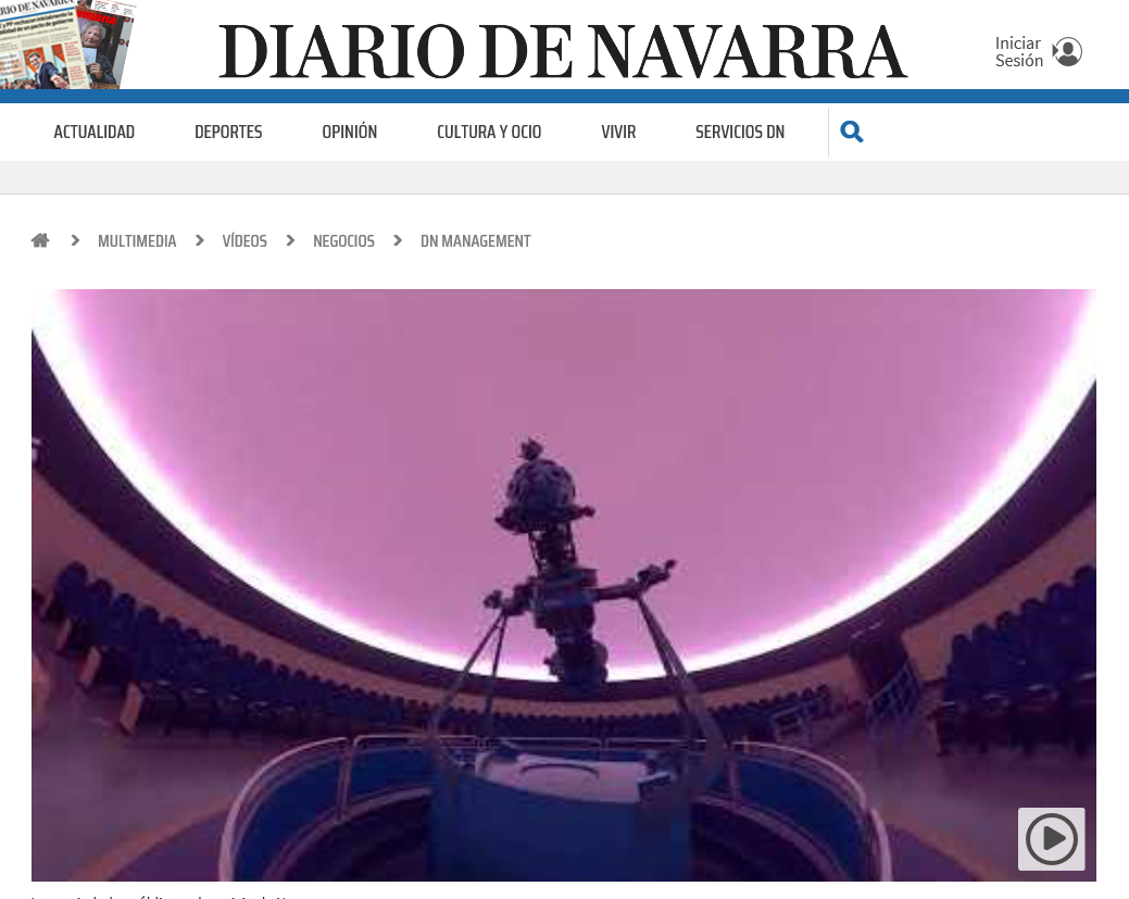 Fotografía del pantallazo del video en la edición online del Diario de Navarra