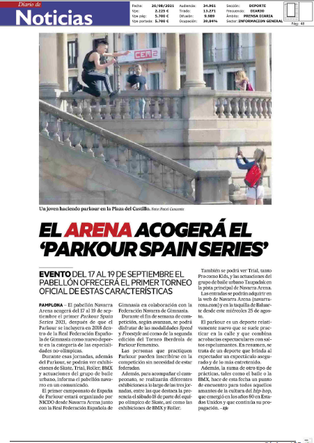 Fotografía del pantallazo de la noticia en la edición impresa del Diario de Noticias