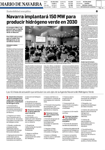 Fotografía de la noticia en la edición impresa del Diario de Navarra