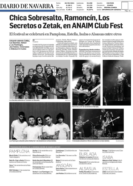 Fotografía del pantallazo de la noticia en la edición impresa del Diario de Navarra