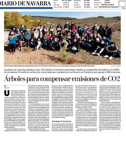 Fotografía del pantallazo de la noticia en la edición impresa del Diario de Navarra.