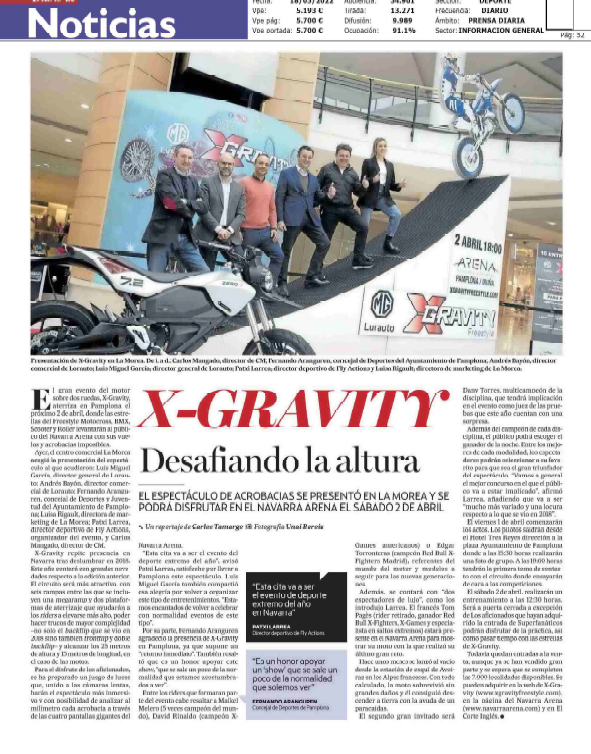 Fotografía del pantallazo de la noticia en la edición impresa del Diario de Noticias. 
