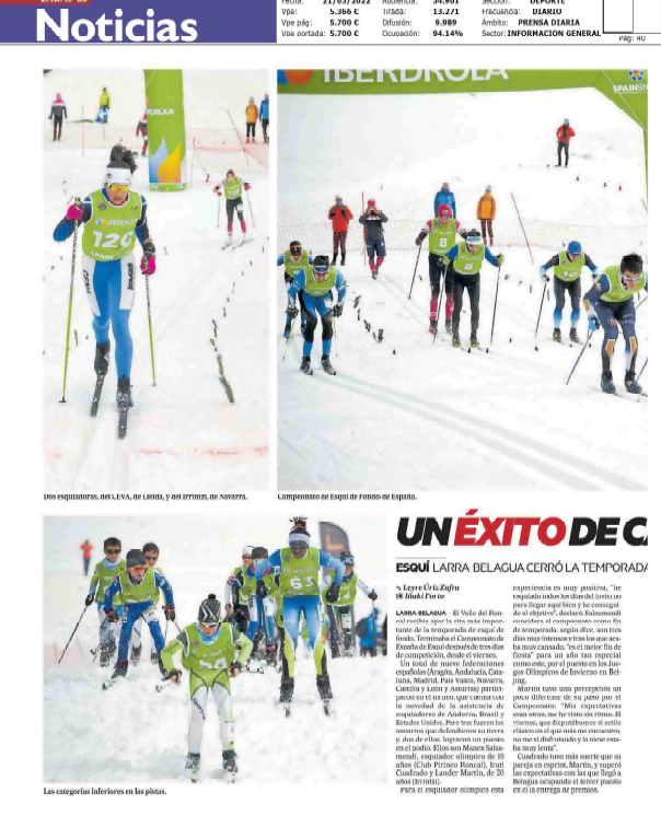 Fotografía del pantallazo de la noticia en la edición impresa del Diario de Noticias 