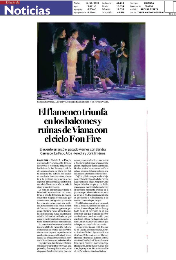 Fotografía del pantallazo de la noticia en la edición impresa del Diario de Noticias