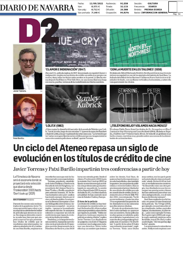 Fotografía del pantallazo de la noticia en la edición impresa del Diario de Navarra