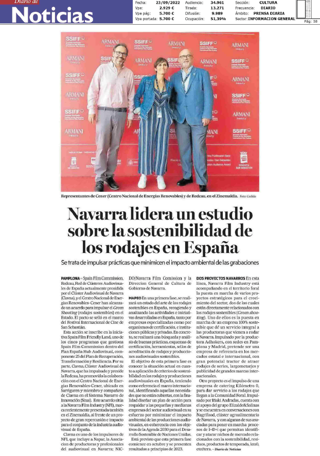 Fotografía del pantallazo de la noticia en la edición impresa del Diario de Noticias