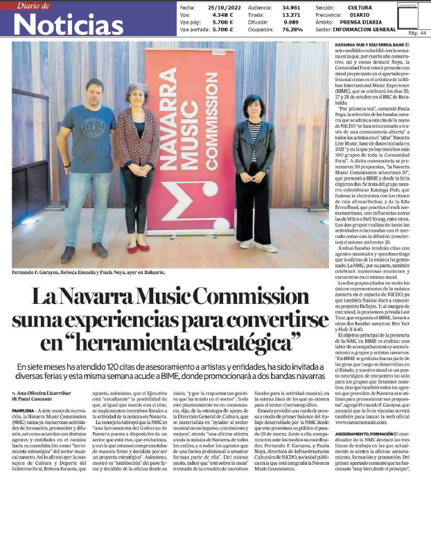 Fotografía del pantallazo de la noticia en la edición impresa del Diario de Noticias