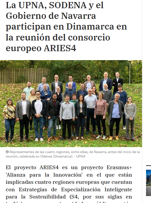 Fotografía del pantallazo de la noticia en la edición online de Pamplona Actual 
