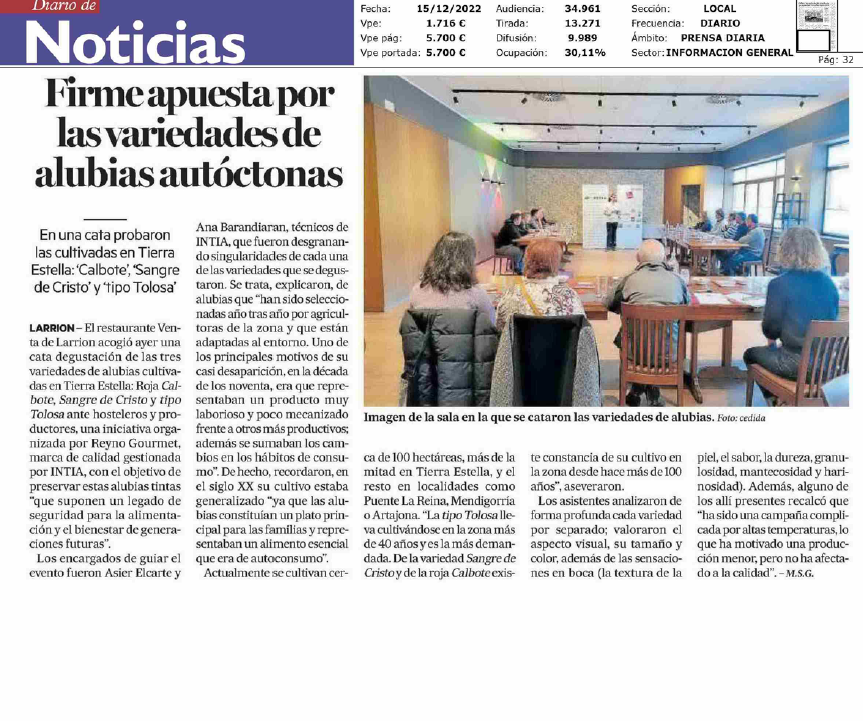 Fotografía del pantallazo de la noticia en la edición impresa del Diario de Noticias 