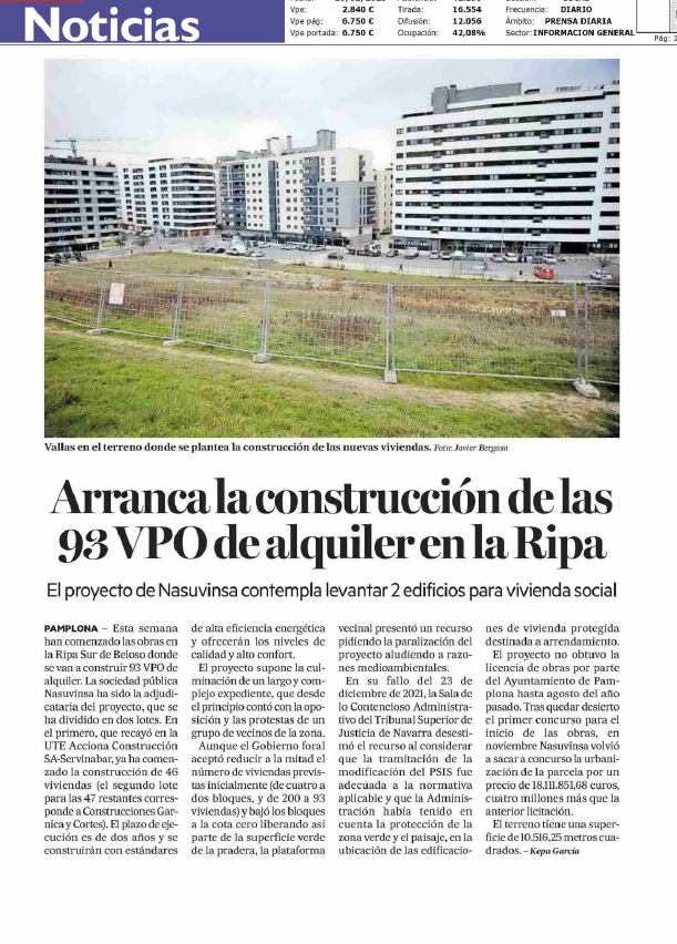 Fotografía del pantallazo de la noticia en la edición impresa del Diario de Noticias