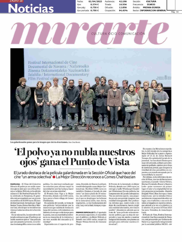 Fotografía del pantallazo de la noticia en la edición impresa del Diario de Noticias