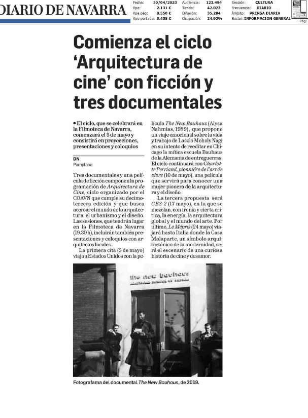Fotografía del pantallazo de la noticia en la edición impresa del Diario de Navarra