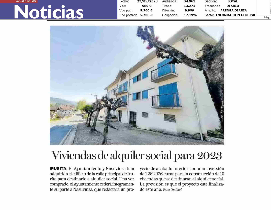 Fotografía del pantallazo de la noticia en la edición impresa del Diario de Noticias