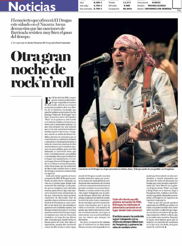 Fotografía del pantallazo de la noticia en la edición impresa del Diario de Noticias 