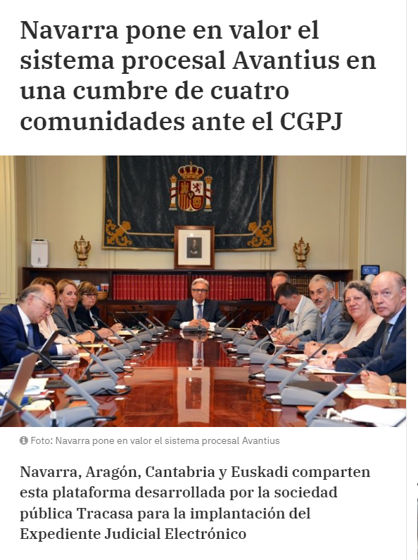 Fotografía del pantallazo de la noticia en la edición online de Pamplona Actual