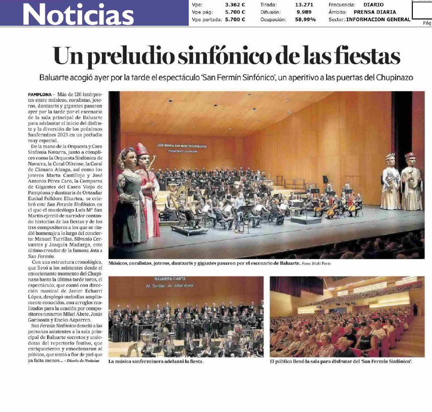 Fotografía del pantallazo de la noticia en la edición impresa de Diario de Noticias