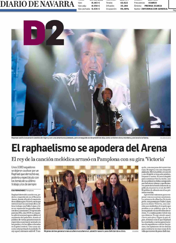 Fotografía del pantallazo de la noticia en la edición impresa del Diario de Navarra