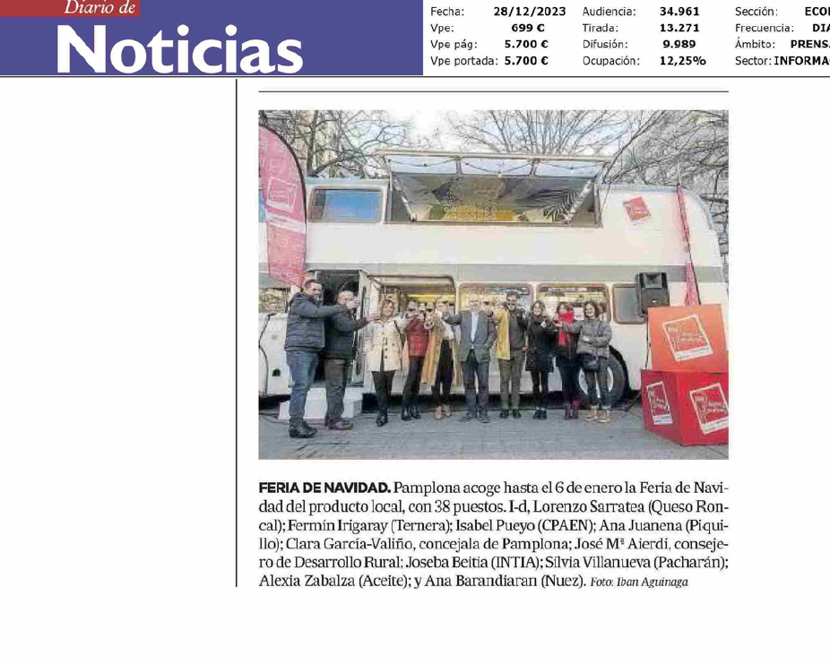 Fotografía del pantallazo de la noticia en la edición impresa de Diario de Noticias