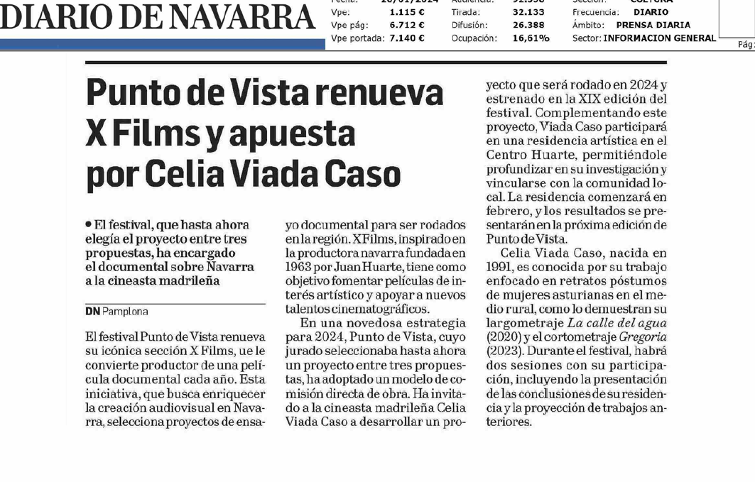 Fotografía del pantallazo de la noticia en la edición impresa de Diario de Navarra