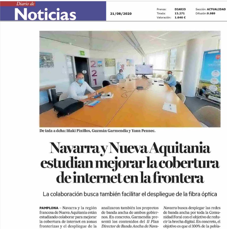 Recorte de la noticia publicada en la edición impresa de Diario de Noticias
