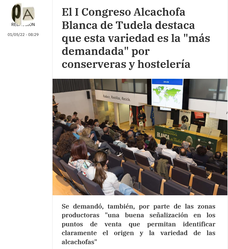 Fotografia del pantallazo de la noticia en la edición online de Pamplona Actual