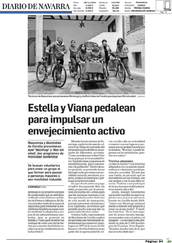 Fotografía del pantallazo de la noticia en la edición impresa