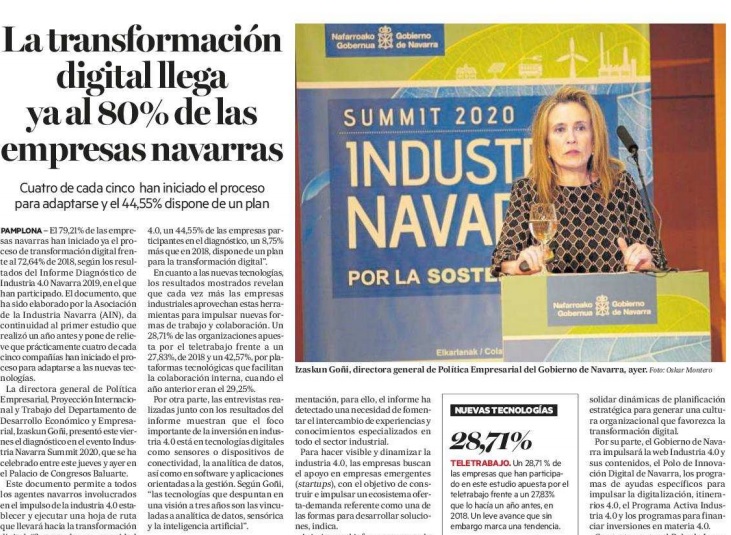 Imagen del encuentro Navarra Summit. Fuente: Diario de Noticias