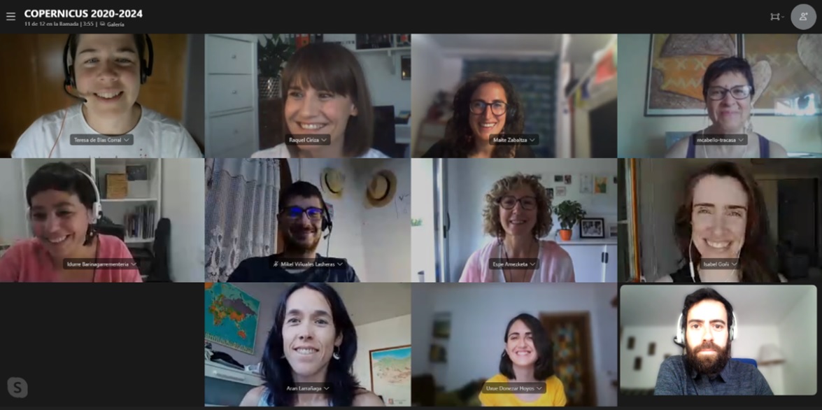 Fotografía de una reunión virtual de parte del equipo de Tracasa que trabaja en el proyecto.