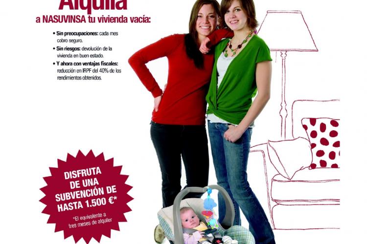 Cartel informativo sobre la Bolsa de Alquiler