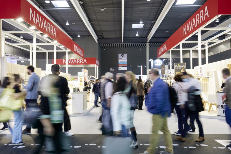 Stand de Navarra en una feria agroalimentaria. 