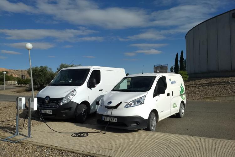 Punto de recarga de la Estación Depuradora de Aguas Residuales de Tudela, gestionada por la sociedad pública NILSA