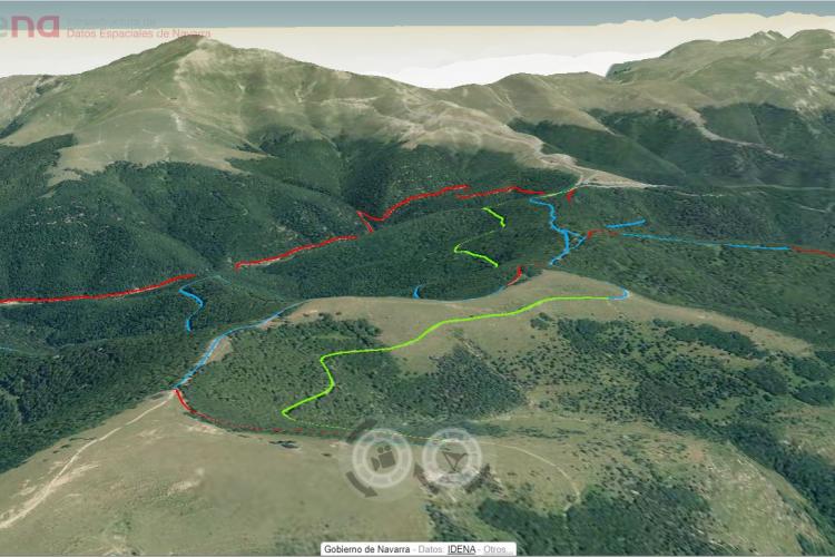 Fotografía de una vista 3D de varias pistas y recorridos