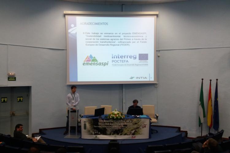 Jon Bienzobas, técnico de INTIA, durante su exposición