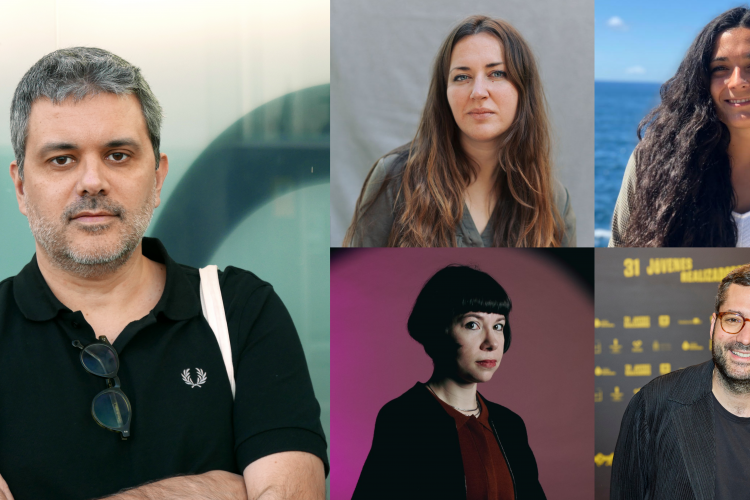 Collage de 5 fotos individuales con las 5 personas que componen el nuevo comité, 4 mujeres y un hombre