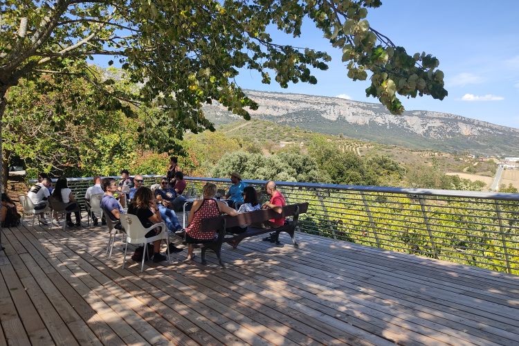 Fotografía del refugio climático en Bidaurreta