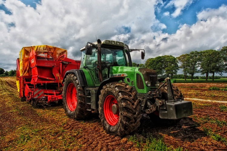 Fotografía de un tractor