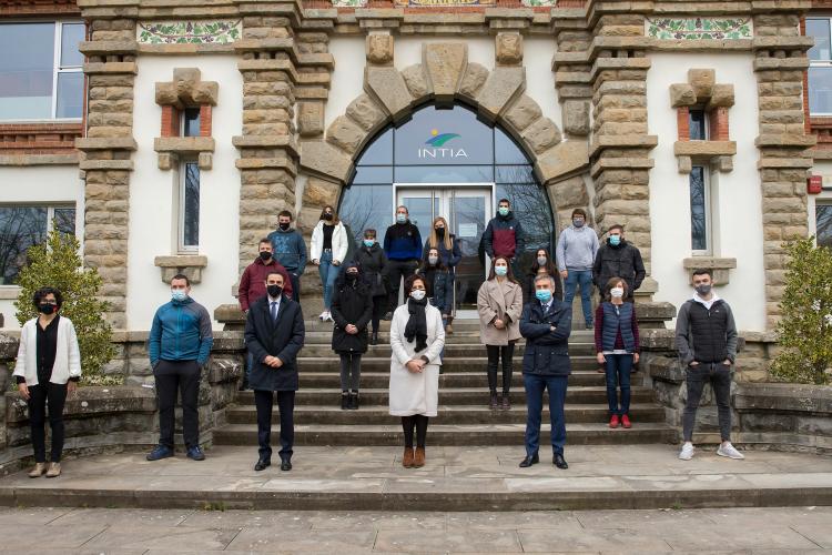 Participantes en el curso de incorporación al sector ganadero, esta mañana en Villava / Atarrabia.