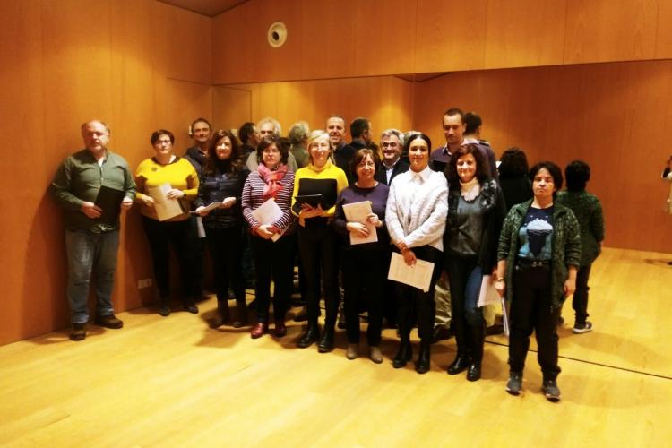 El coro NSP está formado por una veintena de empleadas y empleados de las sociedades públicas de Navarra.