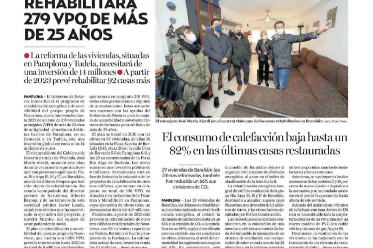 Fotografía del pantallazo de la noticia en la edición impresa del Diario de Noticias