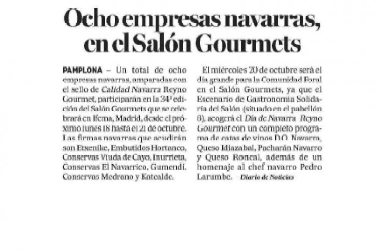 Fotografía del pantallazo de la noticia en la edición impresa del Diario de Noticias